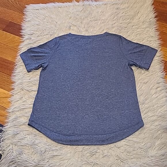 Amazon womens blue soft cotton,‎ polyester stretch tshirt size large - Picture 7 of 7